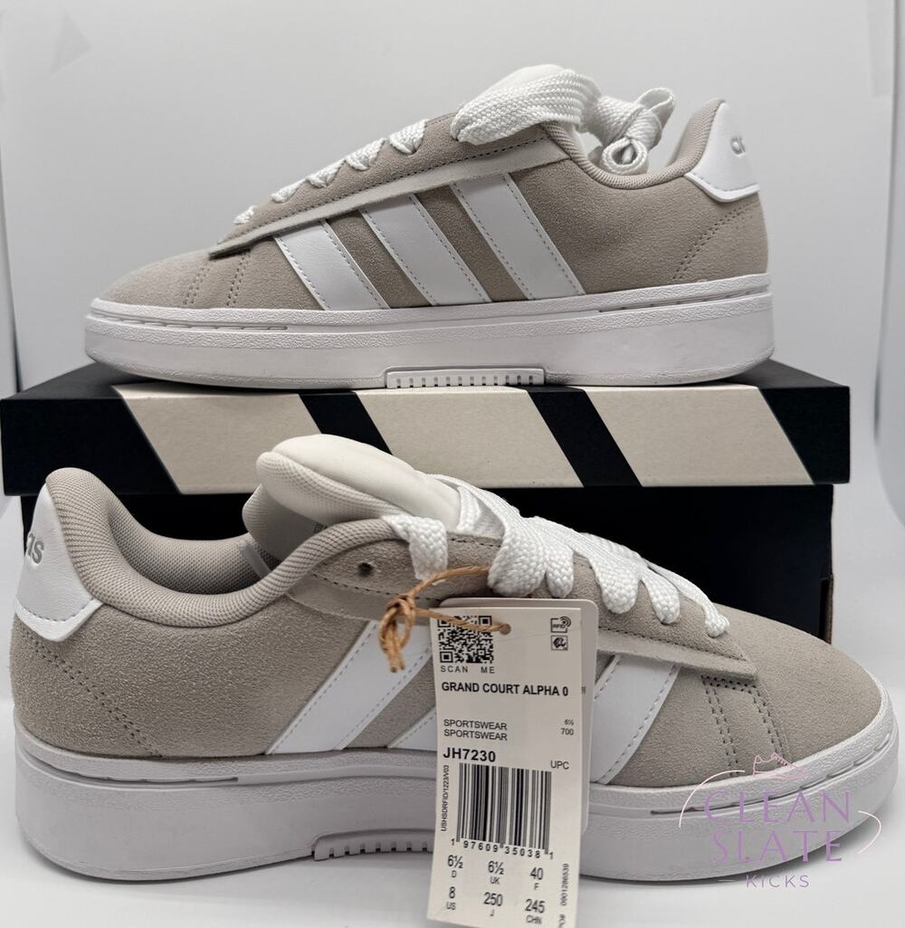 Adidas · Grand Court Alpha 00s · Grey/White · Women's 8 NIB/NWT